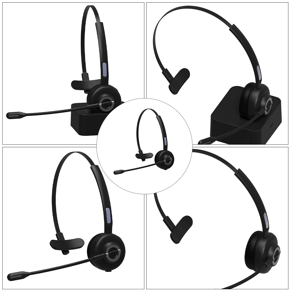 

Wireless Headphone Music Headset Stereo Black Abs Operator Earphone Noise Reduction Computer Working