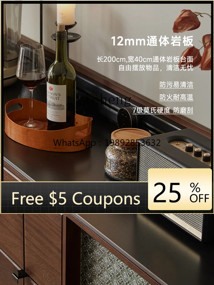 

GZ light sandalwood French side cabinet tea cabinet living room bucket cabinet against the wall retro locker