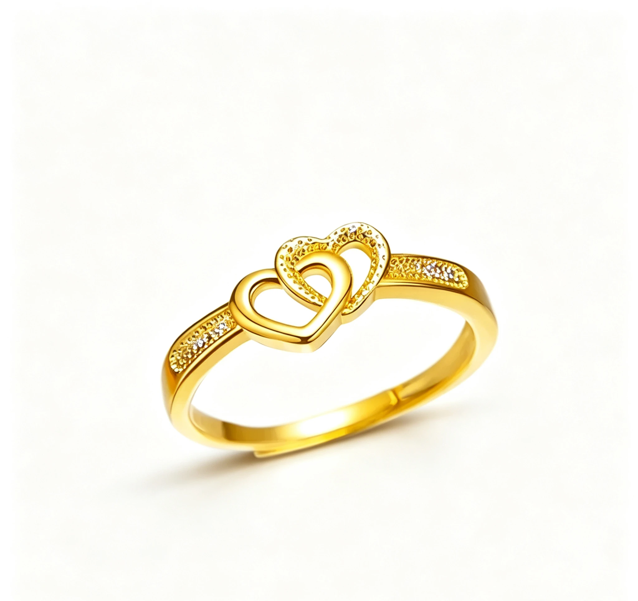 Women's Ring 9999 24K Real Gold  Japanese and Korean Fashion Adjustable Women's Love Ring Wedding Ring Giving gifts for friends