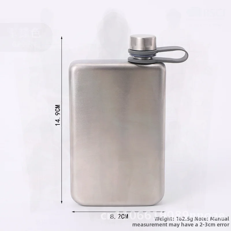 

Amazon Stainless Steel Square Pot Spray Paint Flask Modern Minimalist Travel Wine Bottle Cross-Border Single Piece
