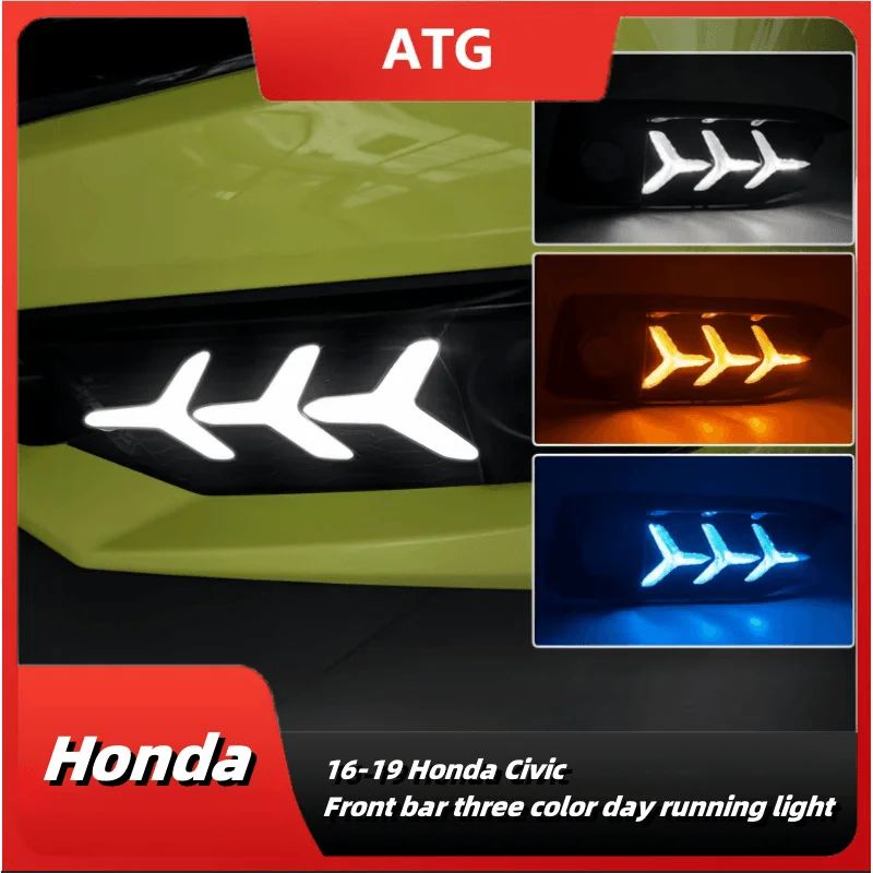 

Дневные ходовые огни Civic для Honda десять поколений, модифицированные светодиодные задние фонари, дневные ходовые огни, стример, модернизация рулевого управления