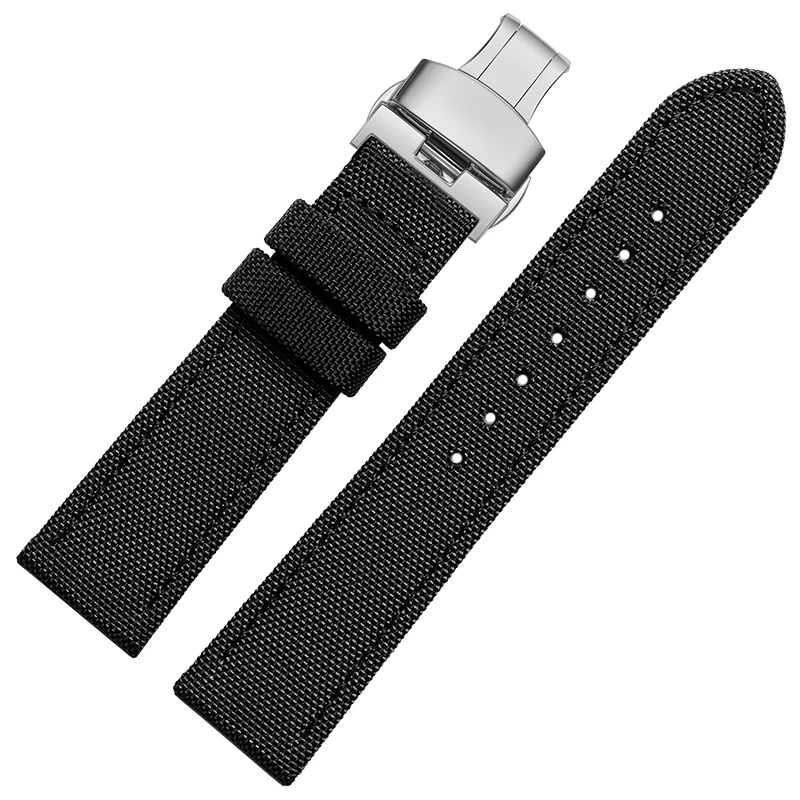 Universal 19 20 22 23 24mm para Tissot seiko SKX007 timex CITIZEN correa de reloj deportivo de nailon pulsera de cuero de lona para hombre