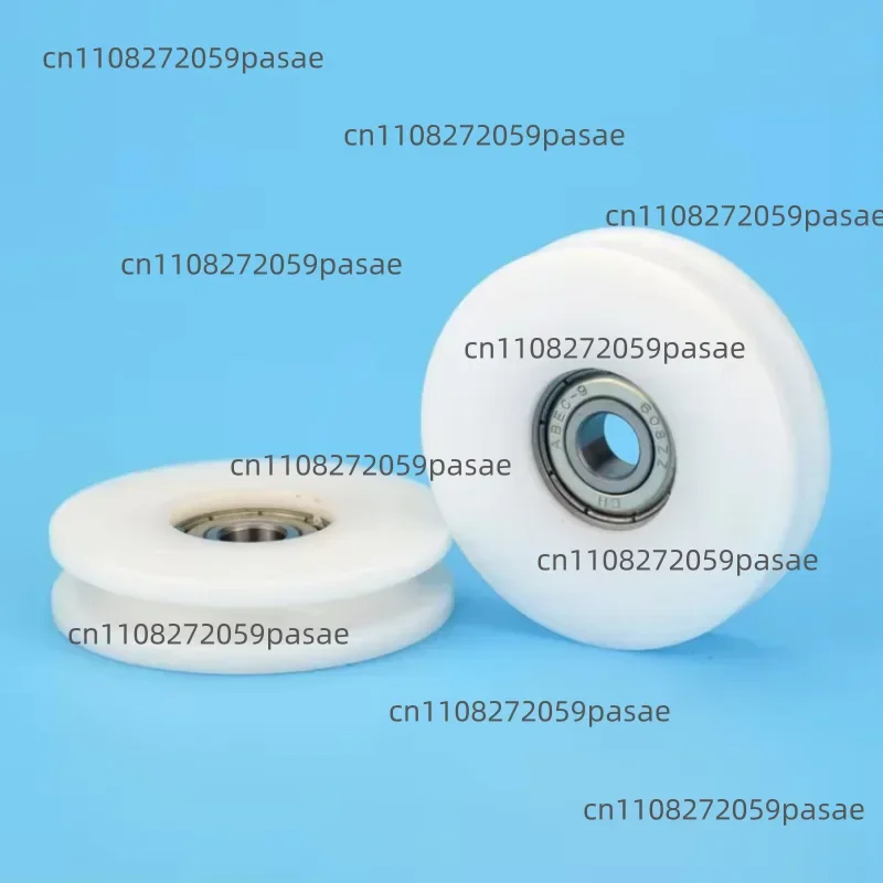 6Pcs 8x50x12mm Nylon Wheel Pom Formaldehyde Discharge Small Wheel Groove U-shaped Wire Rope Bearing Pulley