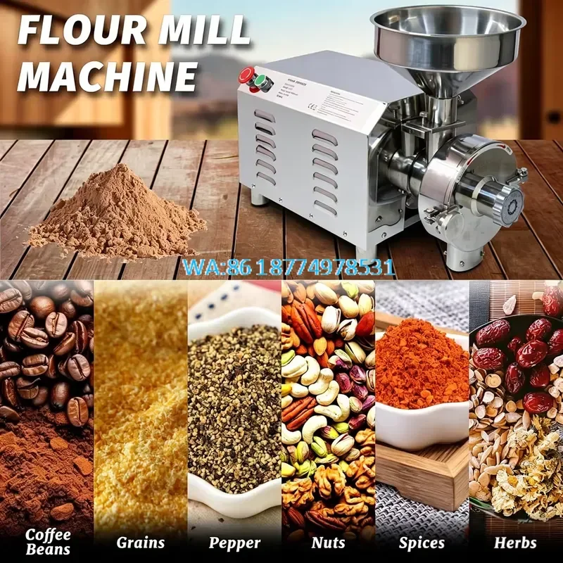 Wmwmnu for Soybean Grinder Commercial Grinding 50 KG/H Industrial Flour Milling for Pepper Soybean Peanut