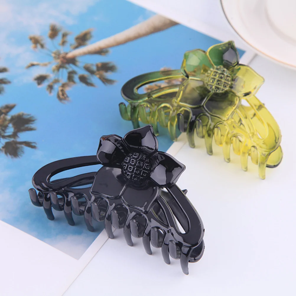 6 Pcs Plastic Ladies Jaw Clips Octopus Clip Hair Claws Hair Clip Hairpins Plastic Headwear Hair Accessories No-slip Grip Colorfu