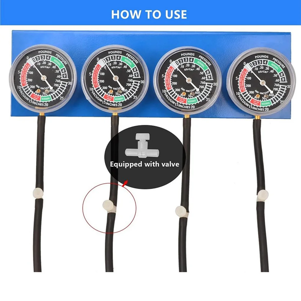 Motorcycle Tester Carburetor Carb Synchronizer Kit for 2/4 Cylinder Ignition Balancer Test Gauges Set Motorbike Diagnostic Tools