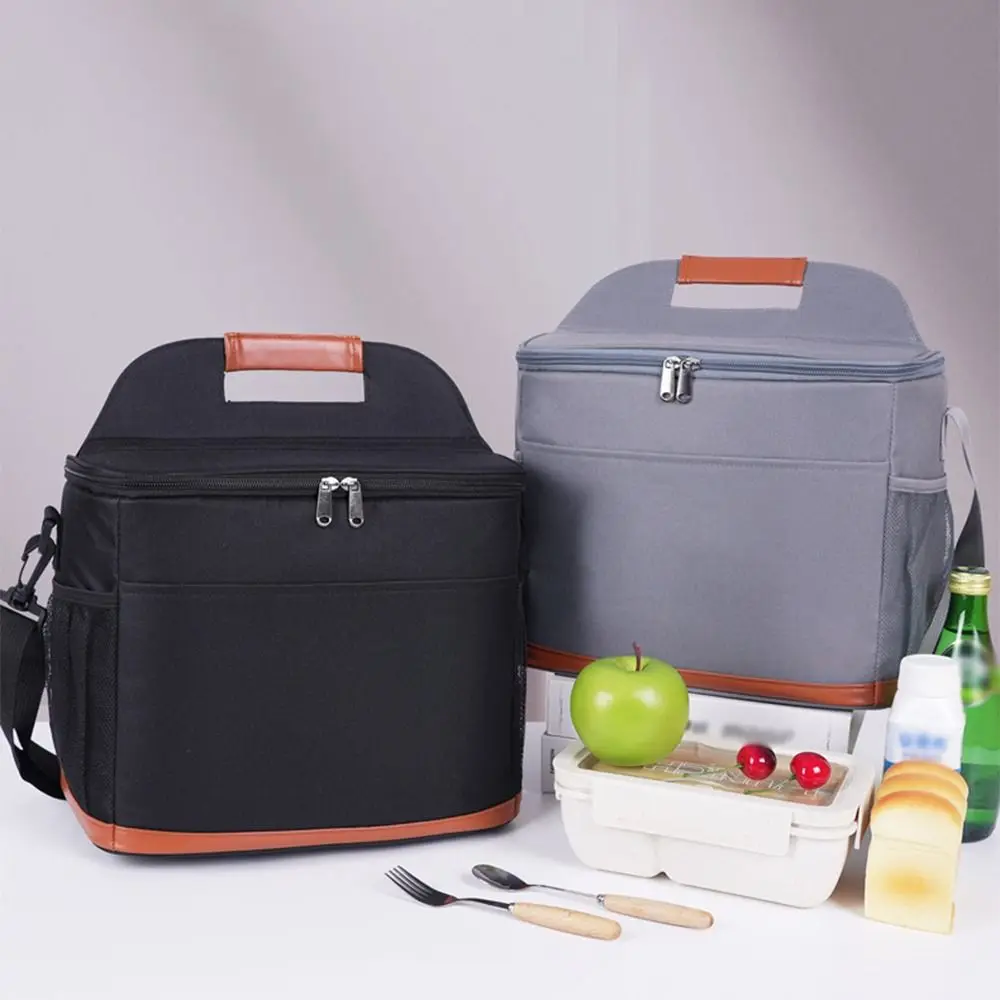 

Large Capacity Insulated Cooler Bags Portable Waterproof Lunch Food Thermal Box with Handle Durable Insulated Lunch Bag Travel