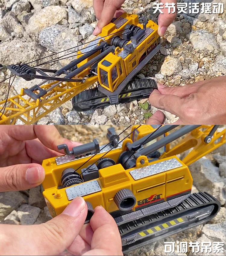 1: 50 simulazione testa in lega veicolo di ingegneria per bambini giocattolo escavatore gru modello di auto giocattoli per ragazzo bambini regalo di compleanno