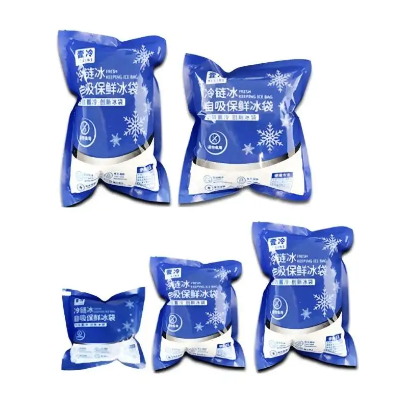 Bolsa de hielo reutilizable, bolsa enfriadora de glaseado autocebante, dolor, compresa fría, bebidas, refrigerar alimentos de Picnic, mantener paquetes de hielo frescos