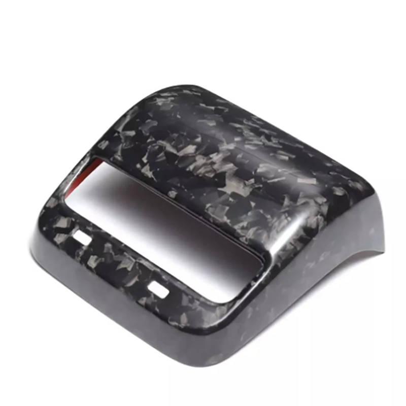 

Car Forged Marble Texture Carbon Fiber Rear Air Condition Vent Outlet Cover Trim for Tesla Model 3/Y