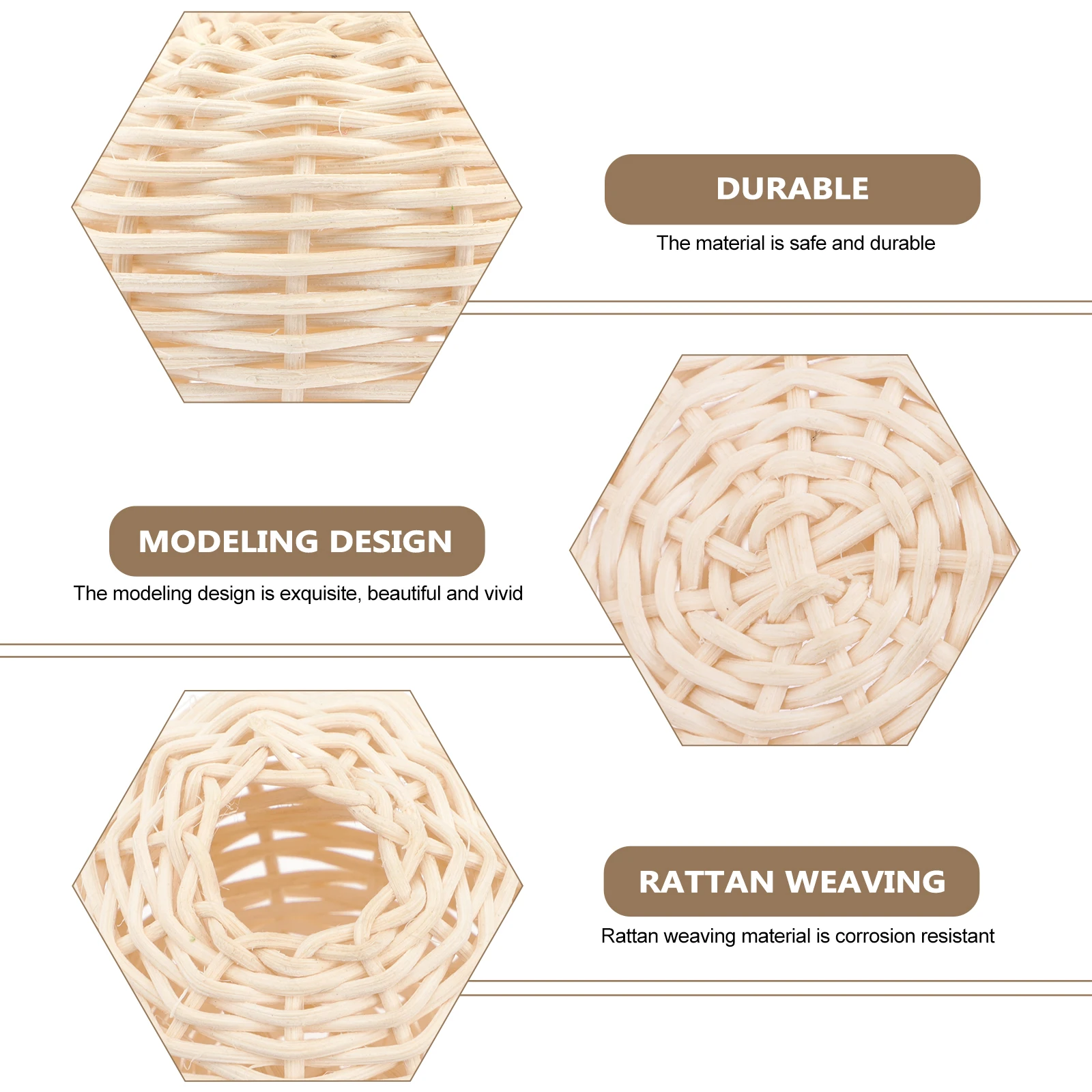 

2Pcs Woven Rattan Lamp Shade Decor Durable Protective Lampshade Cover for Desk Lamp Living Room Bedroom Study Lampshade Decor