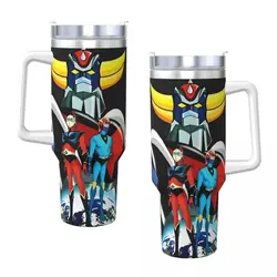 Mazinger Z UFO Robot Grendizer Tumbler Cold and Hot Water Bottle Leakproof Stainless Steel Coffee Mug Custom DIY Travel Mugs Cup