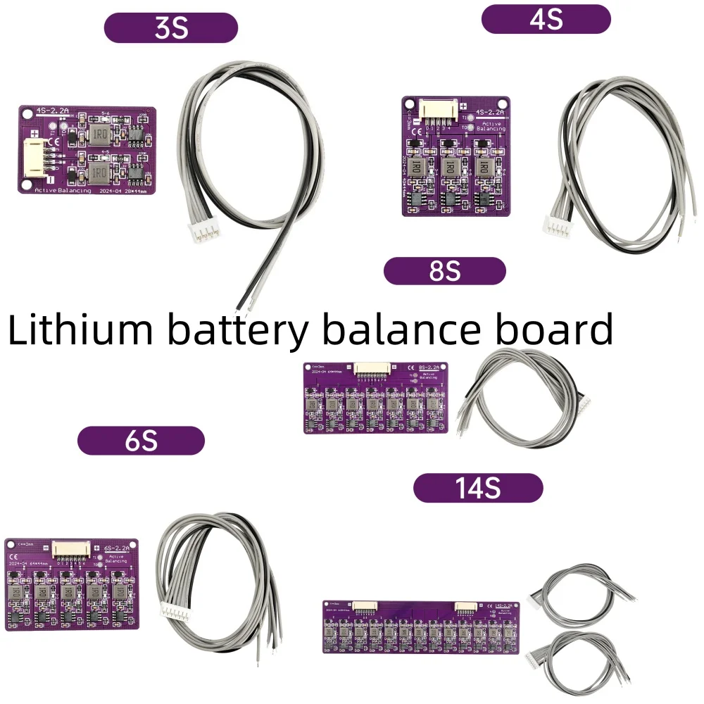 3S/4S/6S/8S/14S 2.2A  Li-ion Lifepo4 LTO Lithium Battery Active Equalizer Balancer Board Balance Capacitor