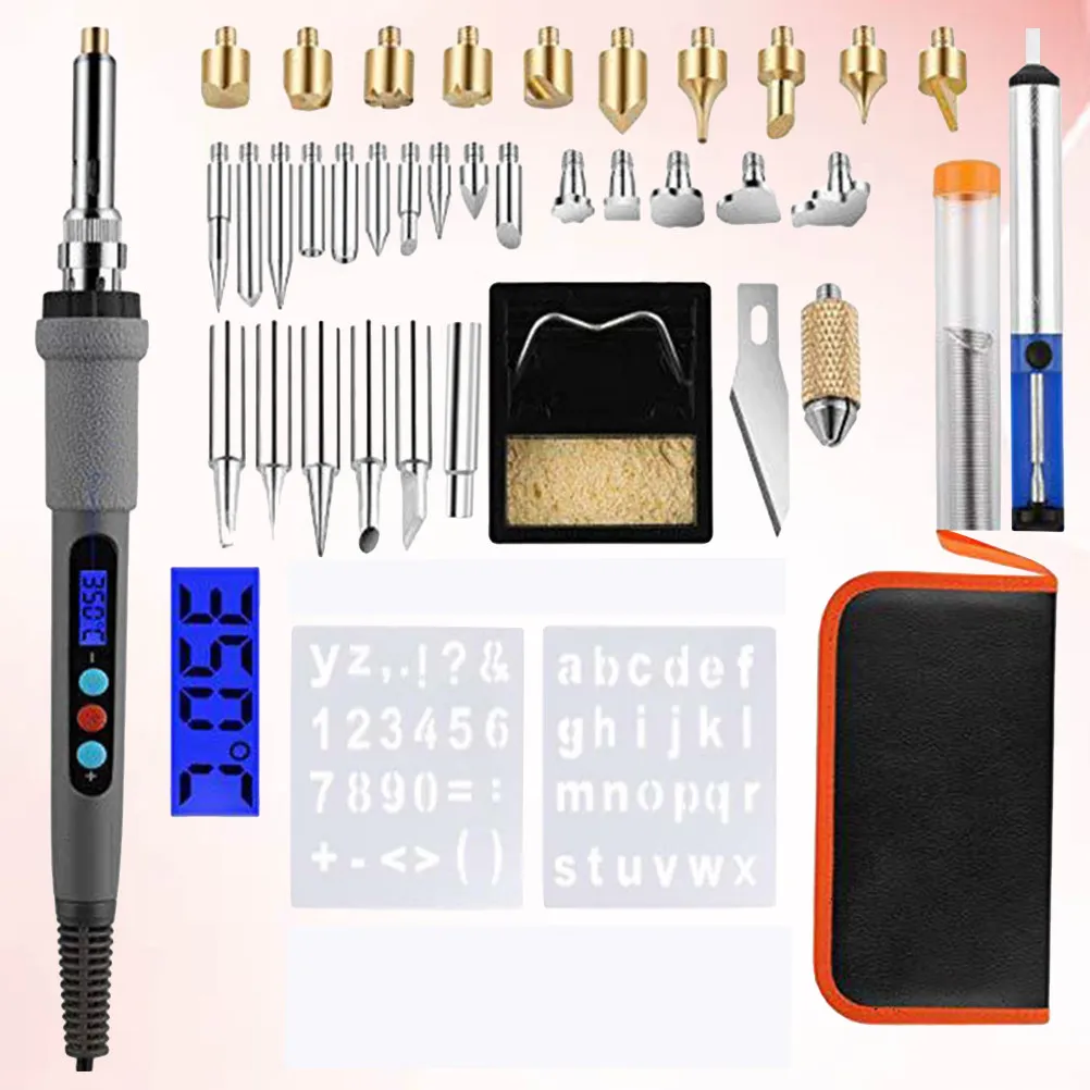 

41Pcs Burning Soldering Iron Set Fast Heat LCD Display Engraving Branding Welding Embossing Tools Professional Kit