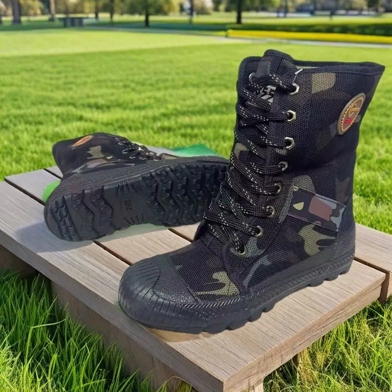 bottes-de-protection-forestiere-montantes-unisexe-chaussures-d'escalade-d'exterieur-respirantes-en-toile-antiderapantes-et-anti-sable-modele-homme