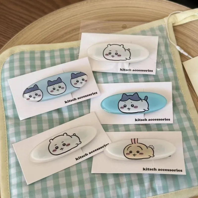 

Chiikawa Hair Clip Usagi Cartoon Cute Character Oval Duckbill Shape Student Bangs Broken Hair Decoration Girl Baby Birthday Gift