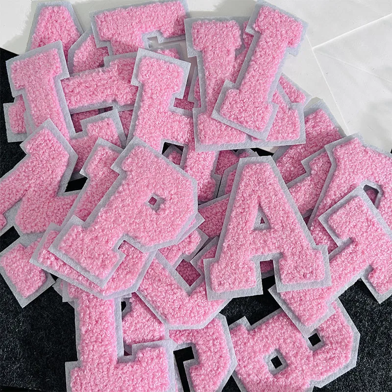 7cm Iron on Letter Patch Felt Towel Chenill Embroidery Patches DIY Jeans jacket sweatshirt Clothings Accessories