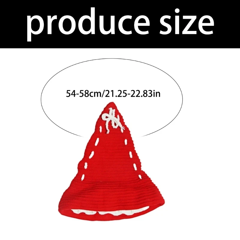 Knit Witch Hat Pointed Hat for Halloween Parties Masquerade Event Headwear