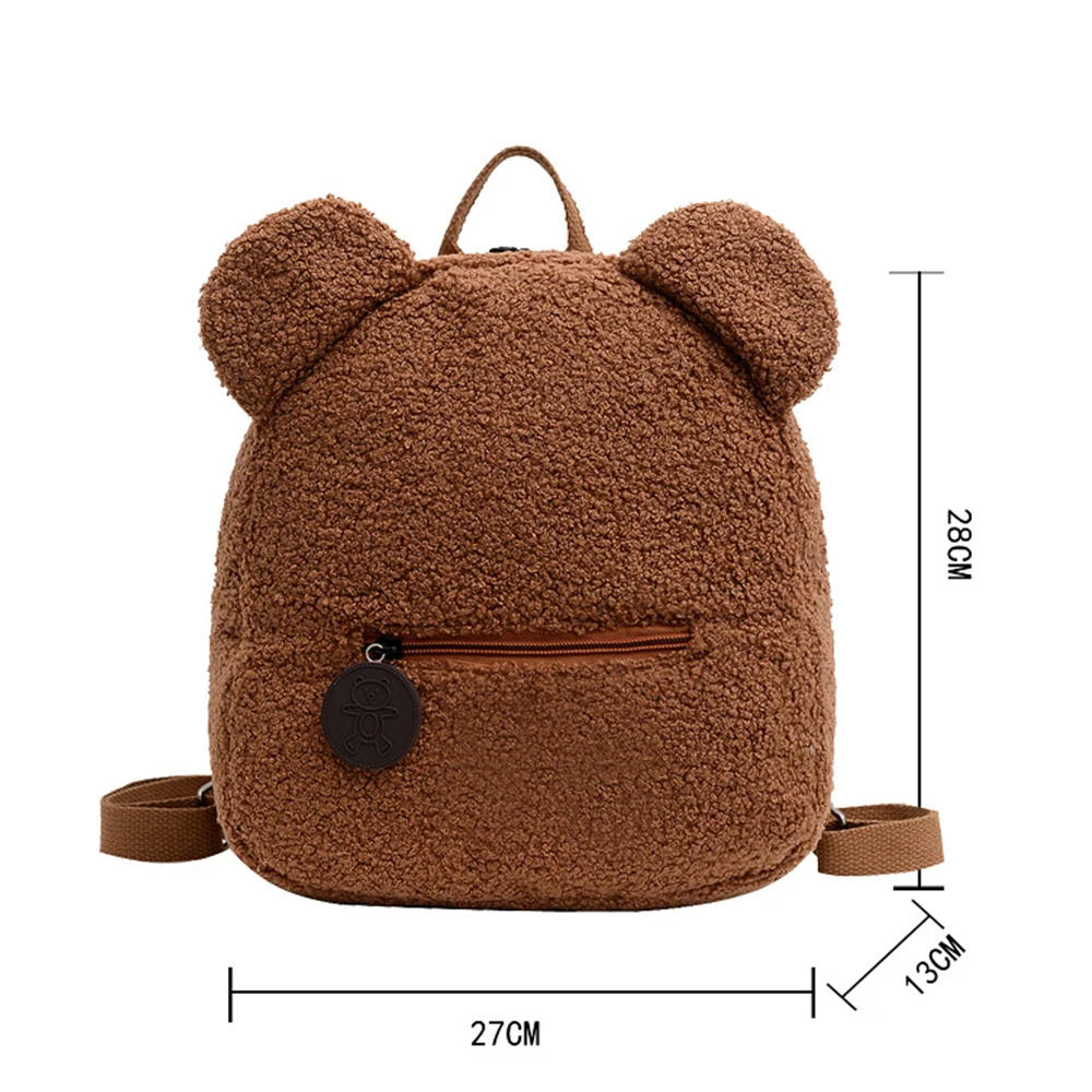 Customized Embroidery Name Bear Backpack Personalized Portable Children Travel Shopping Rucksack Women\'s Cute Bear Shoulder Bags