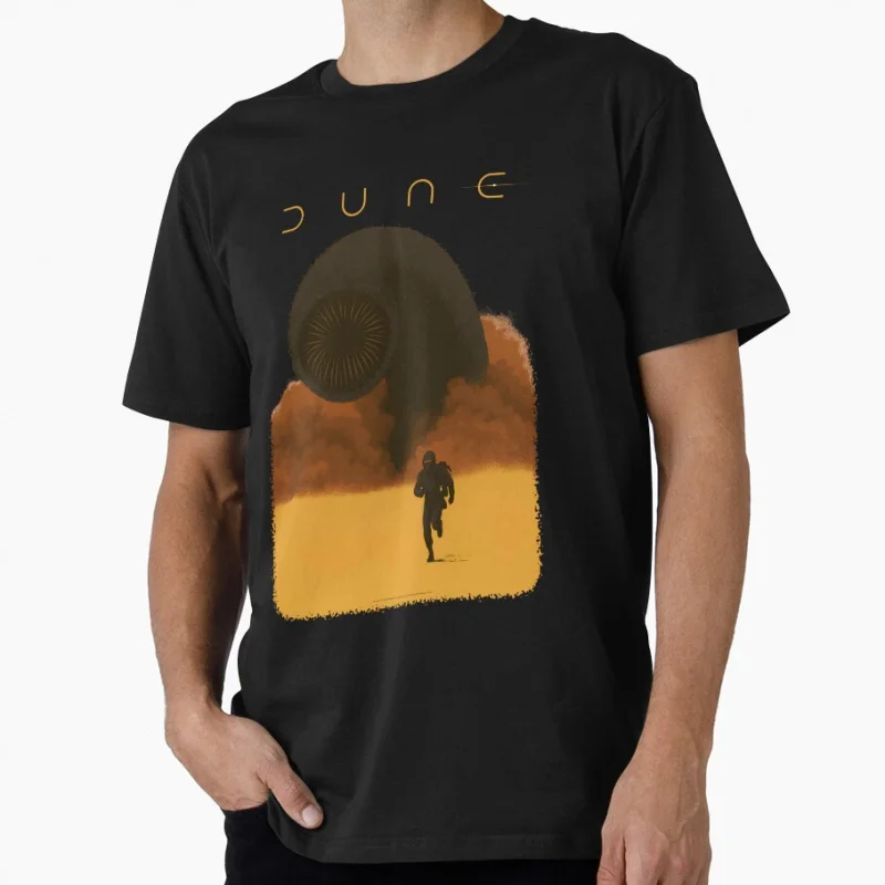 

The Great Shai-Hulud Sandworm Vintage Spice Planet Sci fi Gift T shirt for man Large size Tops Retro Dune Graphic Print Clothes