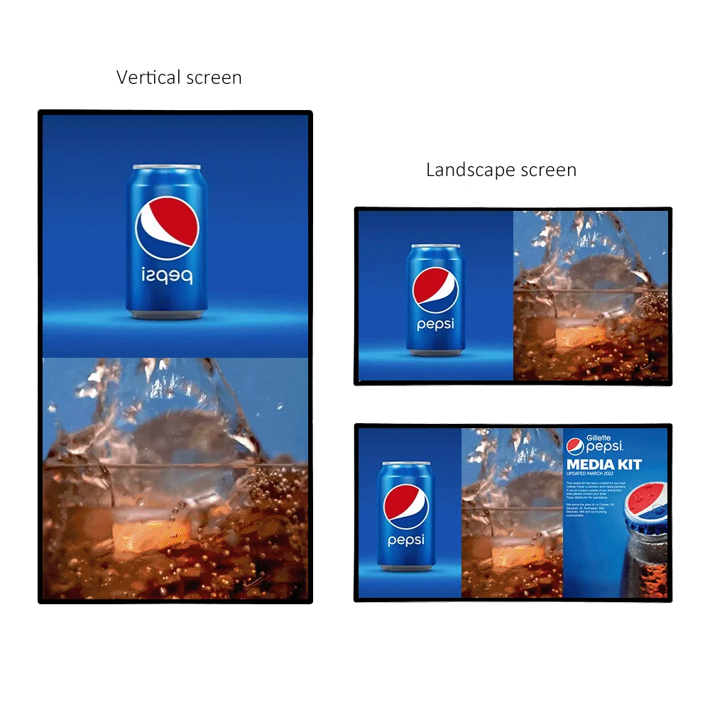 OEM 22 32  43 50 55 65 Inch Android Wifi Smart Smart Advertising Screen in the Mall Multimedia Player Remote Control