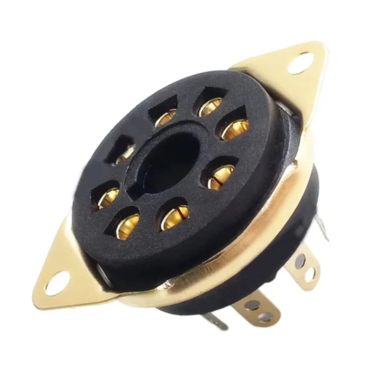 ABSQ-para KT66 para KT88 6SL7 6SN7 6V6 5AR4/GZ34 enchufes de tubo de vacío octal de 8 pines juego de 5 uds calidad uso duradero B