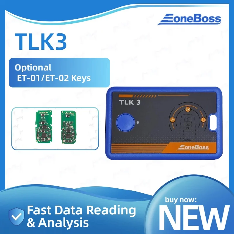 2026 EONEBOSS TLK3 Key Programmer Full Kit with ET-01 & ET-02, Auto Frequency/Brand/Chip Detection
