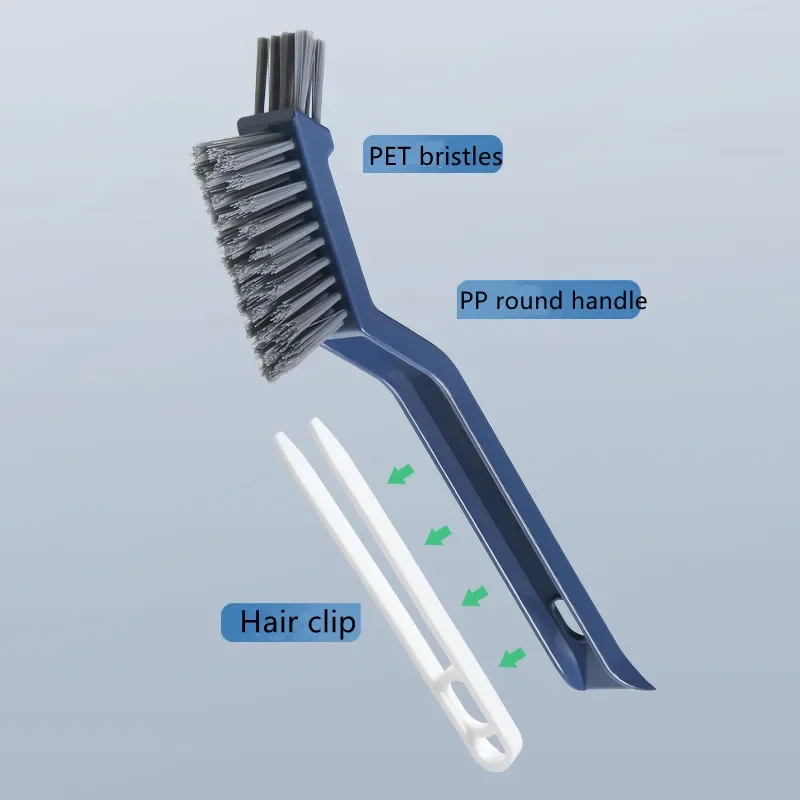 1/2/4PCS Wielofunkcyjna szczotka do czyszczenia trzy w jednym z długim uchwytem Szczotka do czyszczenia rowków podłogowych w łazience Szczotka do