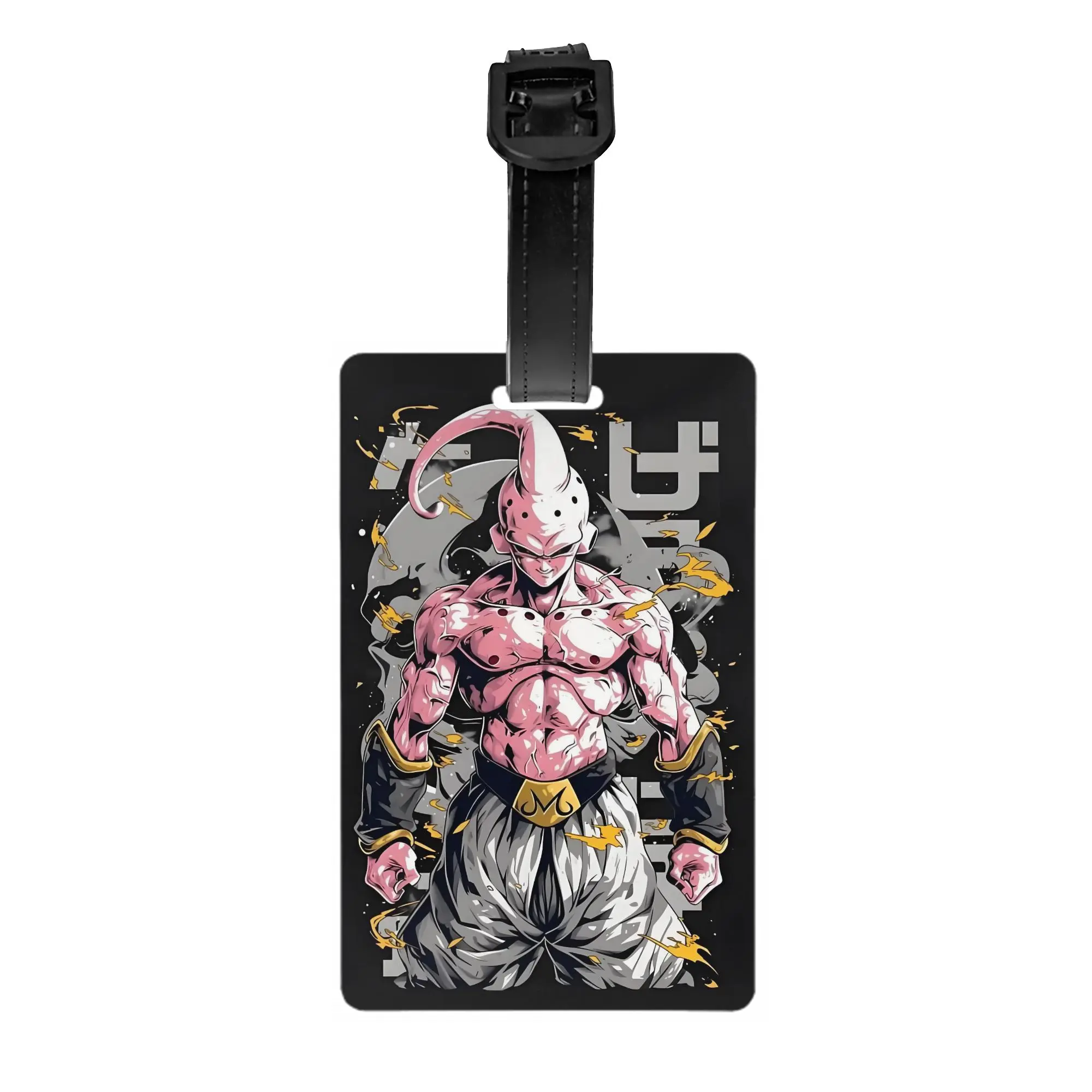 

Custom Funny Anime Majin Buues Luggage Tag Privacy Protection Baggage Tags Travel Bag Labels Suitcase