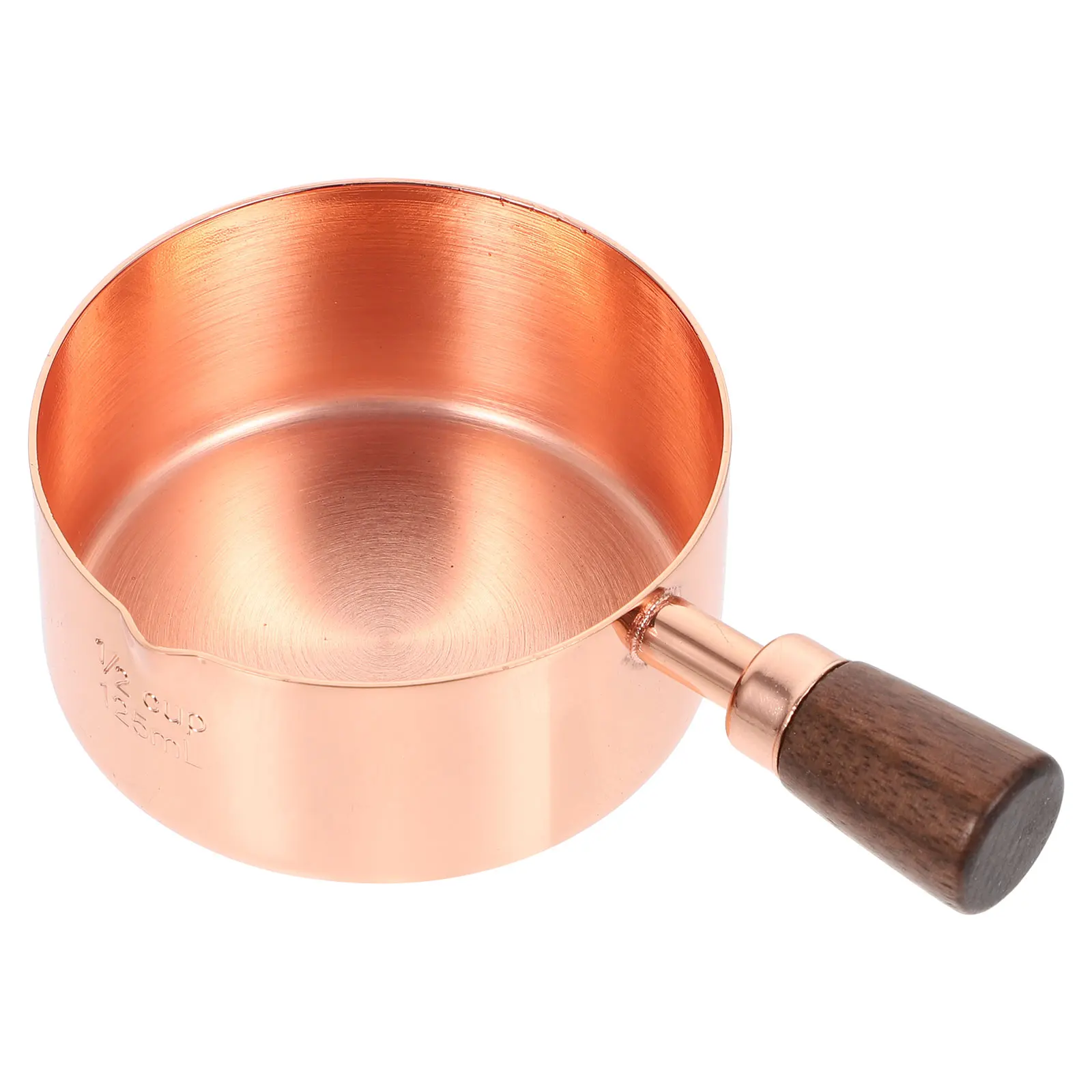 

1 pc Stainless Steel Sauce Cup With Wooden Handle Seasoning Bowl For Hot Pot Steak Dipping Kitchen Serving Container