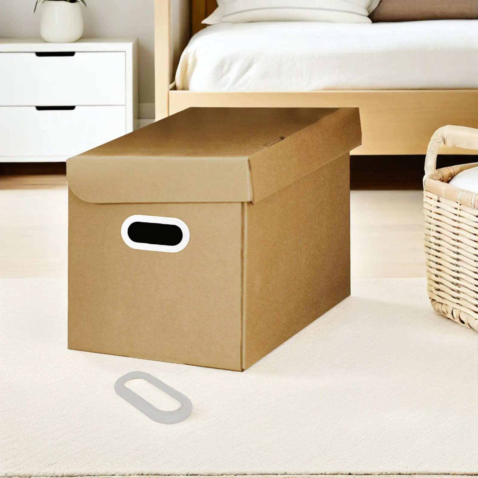 10Pcs Plastic Cardboard Box Handles Buckle Design Easy Attach Carry Straps for Moving Storage Bins Organizers Cube