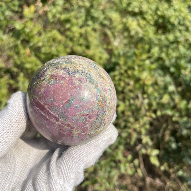 

7.2cm Crystal Pink Tourmaline Sphere Gemstone Ball For Healing