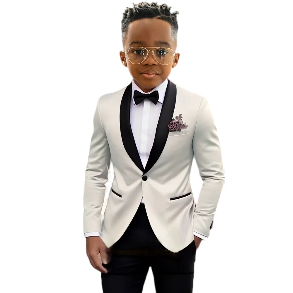 Suit For Boy Blazer Pant Sets 2 Piece Child Slim Fit Wedding Suit Set Formal Wear Birthday Stage Performance Costumes 2-16 Years