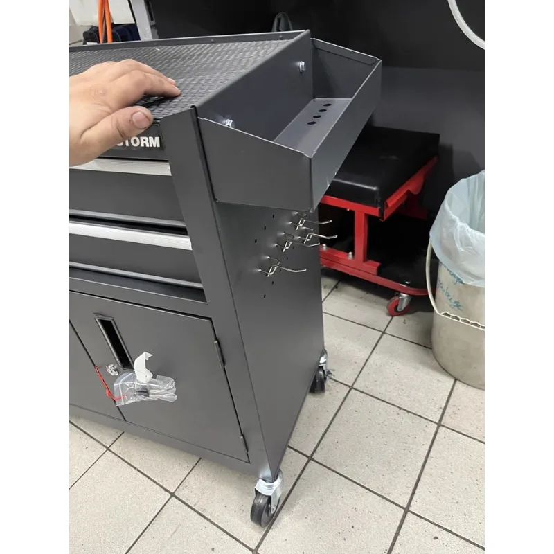 خزانة فولاذية قابلة للقفل، أداة صناعية شديدة التحمل، عربة لف على الصدر لورشة تصليح السيارات وتخزين المرآب #6