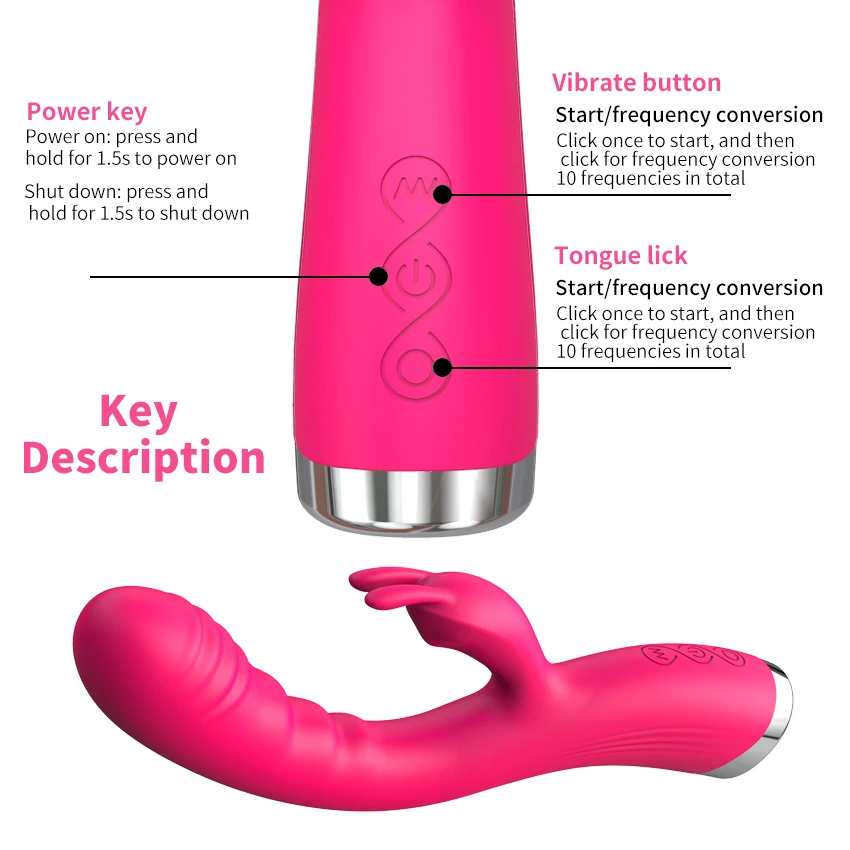 Vibromasseur point G à 10 vitesses, gode puissant Rechargeable par Usb, lapin, Stimulation du Clitoris, Massage, jouets sexuels pour adultes