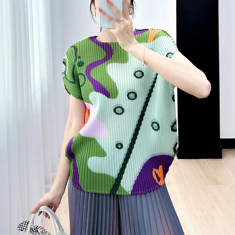 우아한 패션 하라주쿠 슬림 핏 여성 의류, 루즈 캐주얼 스웨트, 올 매치 상의, 여성 프린트 O넥 민소매 티셔츠