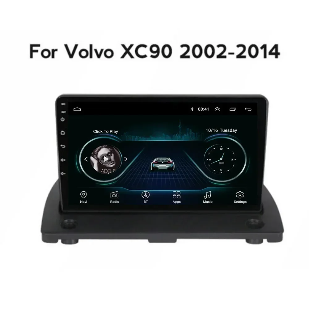 8 + 128G Android 13.0 เครื่องเล่นมัลติมีเดียรถยนต์วิทยุรถยนต์สําหรับVolvo XC90 2004 - 2014 GPSนําทางCarPlay DSP 2din QLEDไม่มีDVD