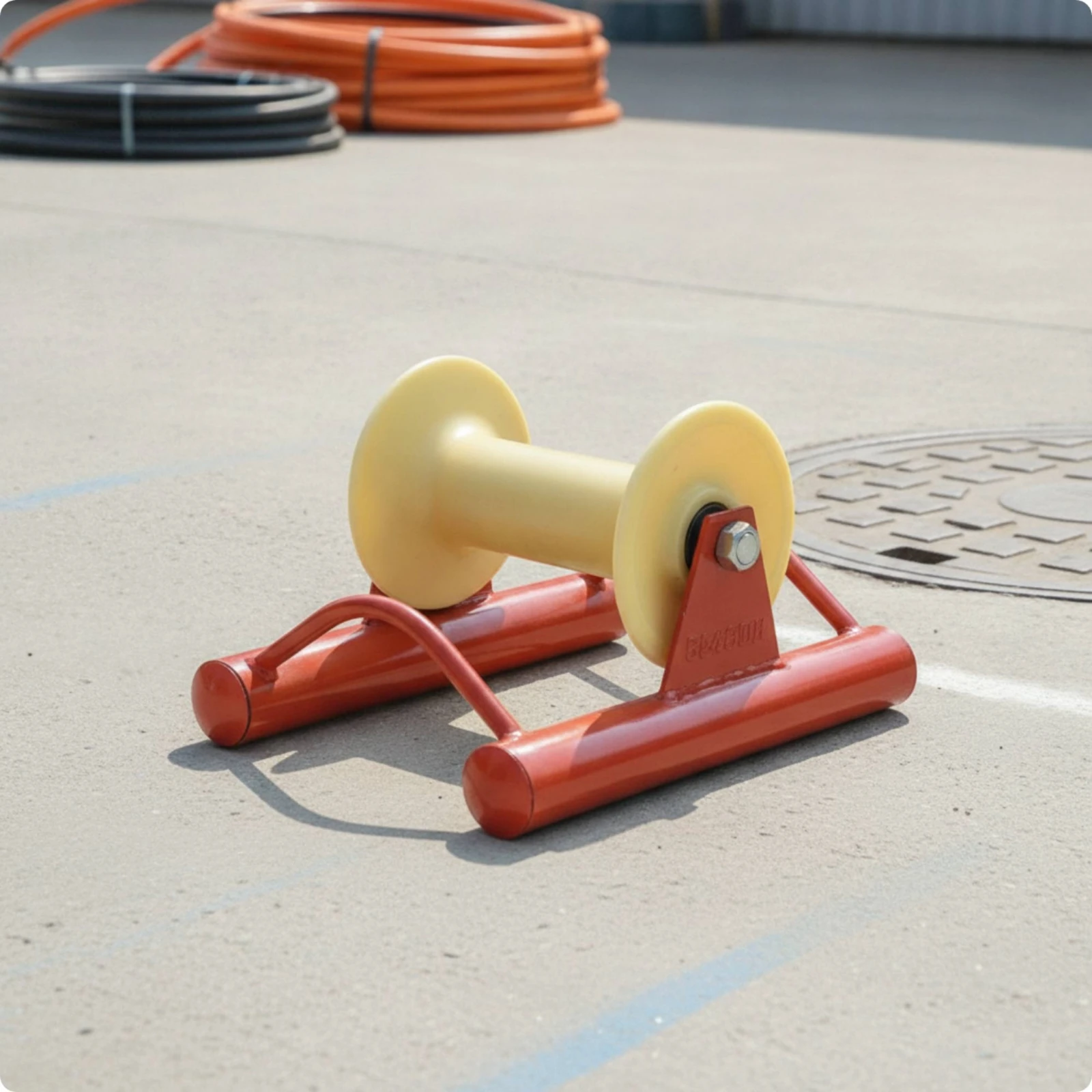 Straight Run Cable Pulley Smooth Cable Laying Roller Wire Threading Tool Long-Lasting Strong for Utility Contractors