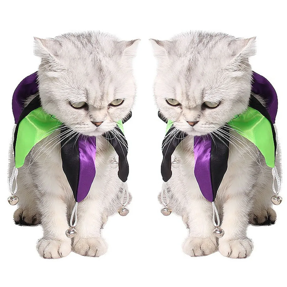 

2 Pcs Pet Collar Dog Halloween Costume Decoration Birthday Party Cat Neck Puppy Collars Accessories Polyester Safe Wear Combined