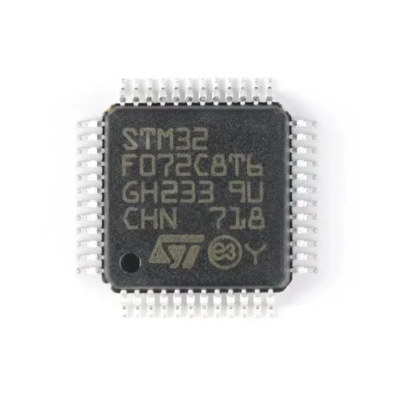 10 pcs Brand new genuine STM32F072C8T6 packaged LQFP48 microcontroller chip with 32-bit microcontroller