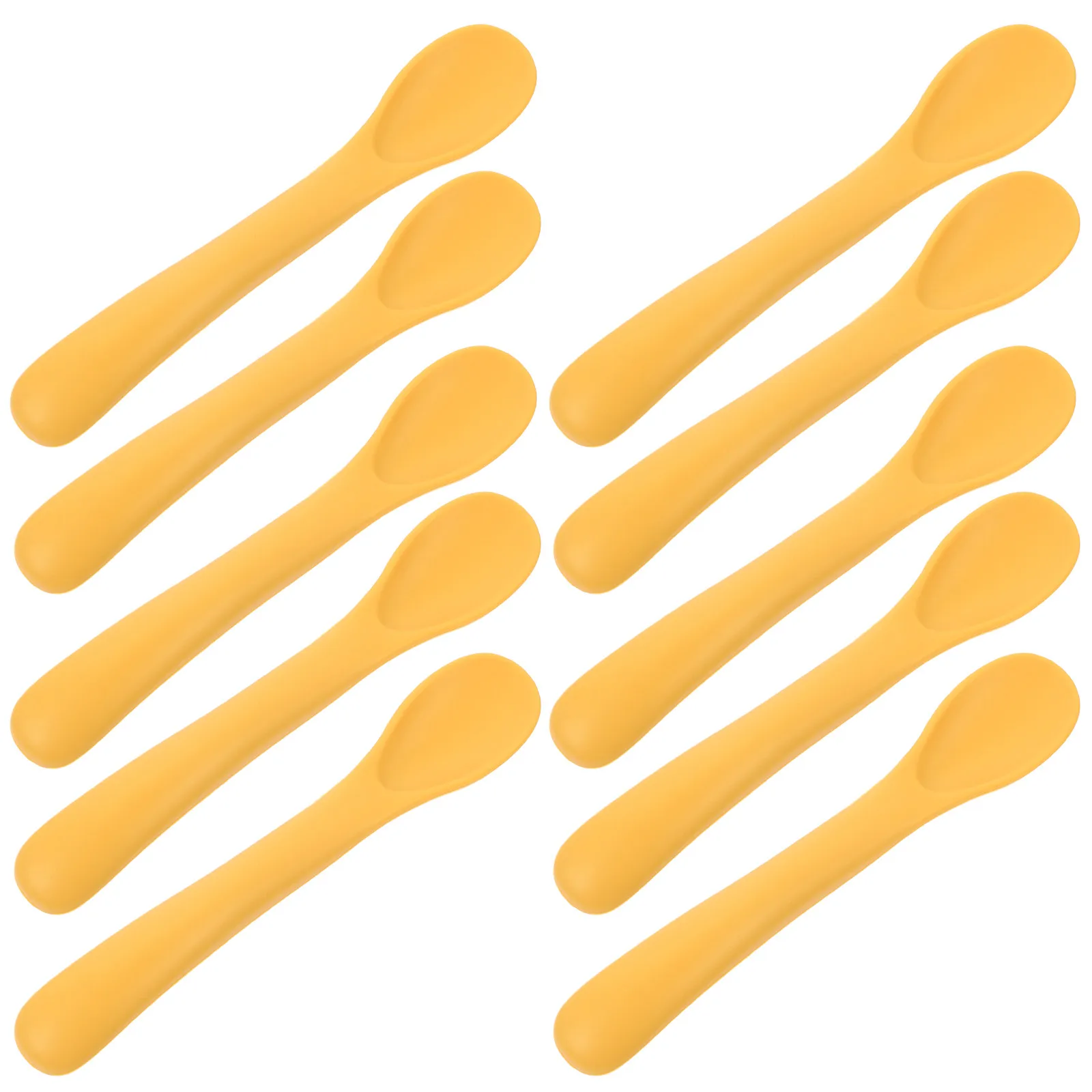 

10Pcs Silicone Baby Spoons Set Bright Color Flexible Feeding Spoons for Toddler Food Dessert Porridge Soup