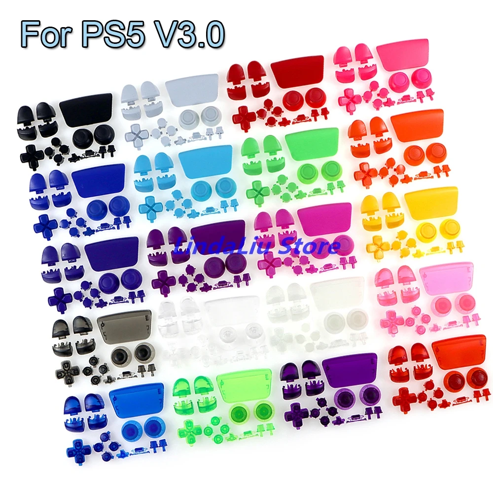 

10Sets For PS5 V3 Full Set Button Joysticks Cap D-pad R1 L1 R2 L2 Direction Key AB XY Buttons V3.0 BDM-030 Controller Gamepad