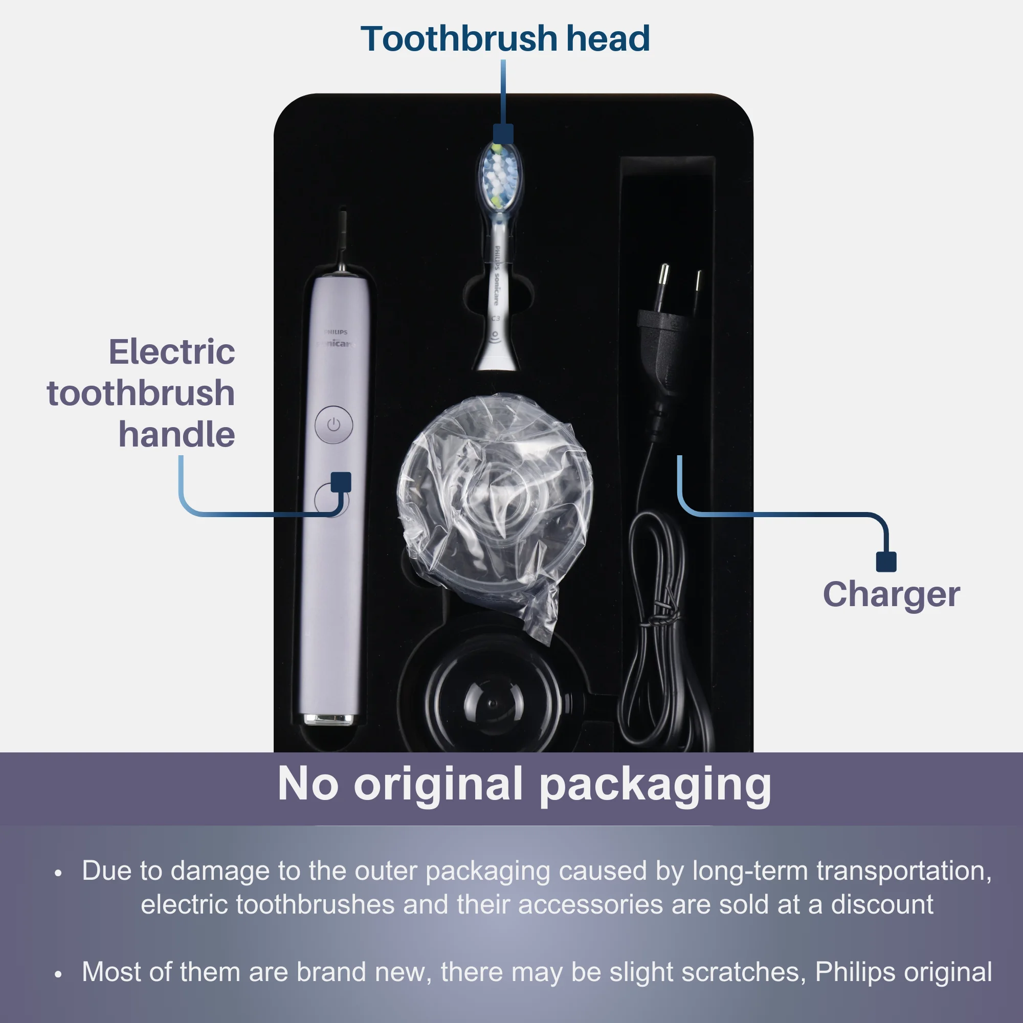 فرشاة أسنان فيليبس سونيكير الكهربائية HX9903 HX992، بدون عبوة أصلية