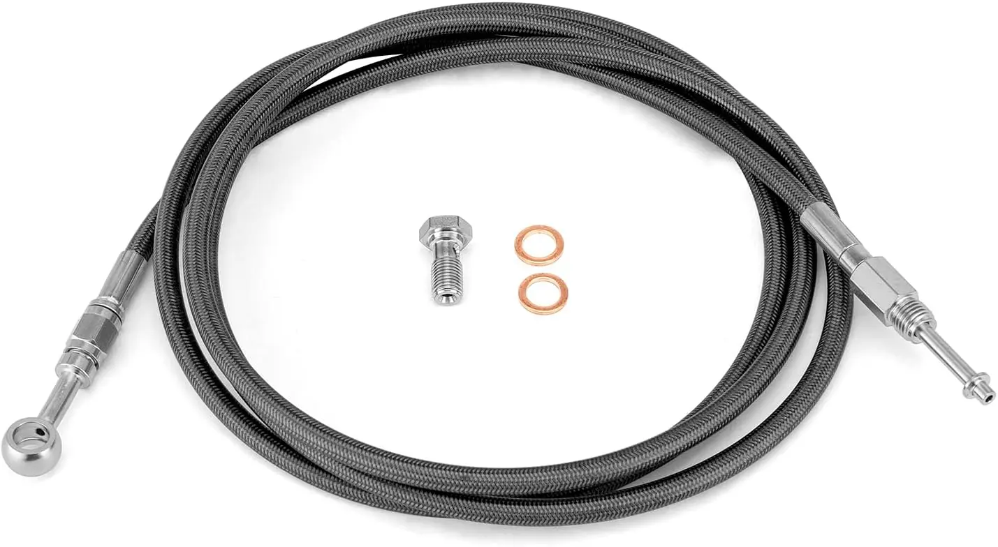 

Lengthened 6" Extended Hydraulic Clutch Line for 12-14" Handlebar Compatible with Harley CVO Touring Road Street Ultra Classic E