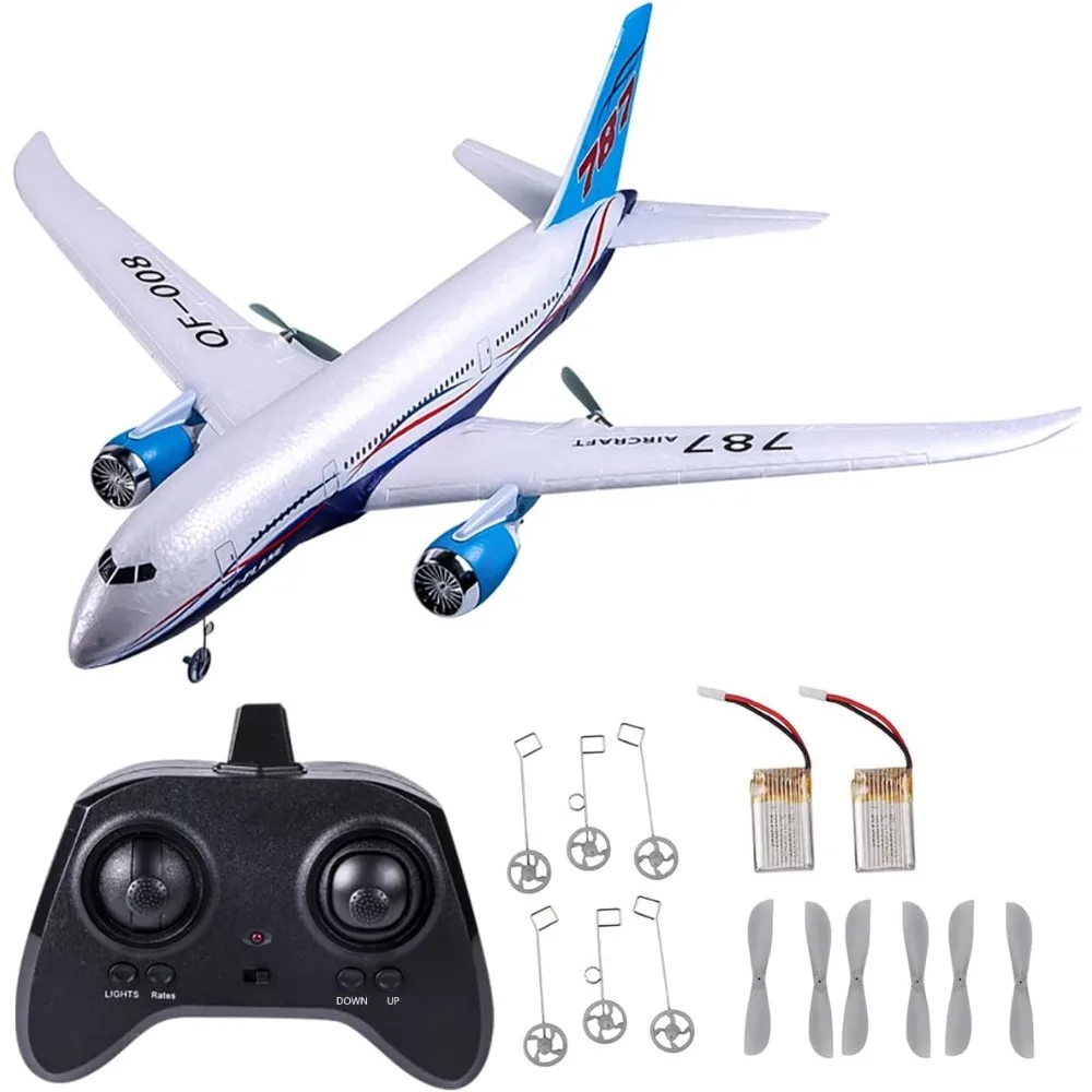 Aereo RC avanzato a 3 canali fai-da-te da 2,4 GHz, modello Dreamliner 787 pronto per volare per gli appassionati di esperti
