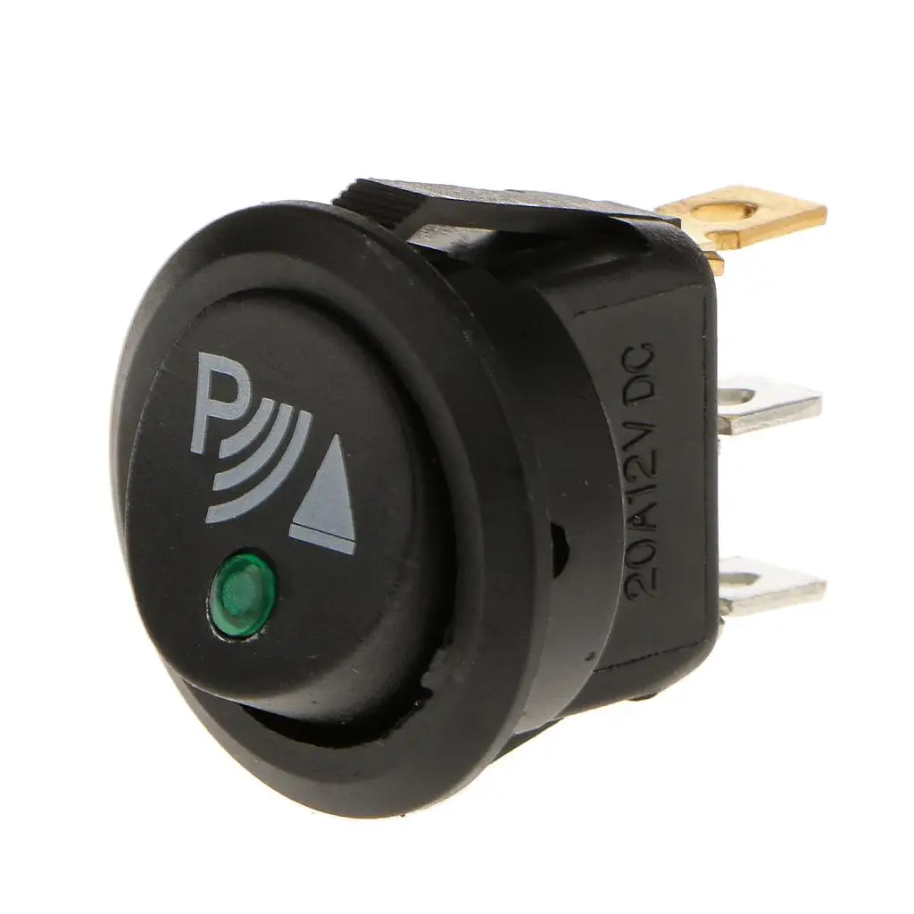 Round 3 Pin Rocker ON/OFF Switch Parking Reverse Sensor Front Rear