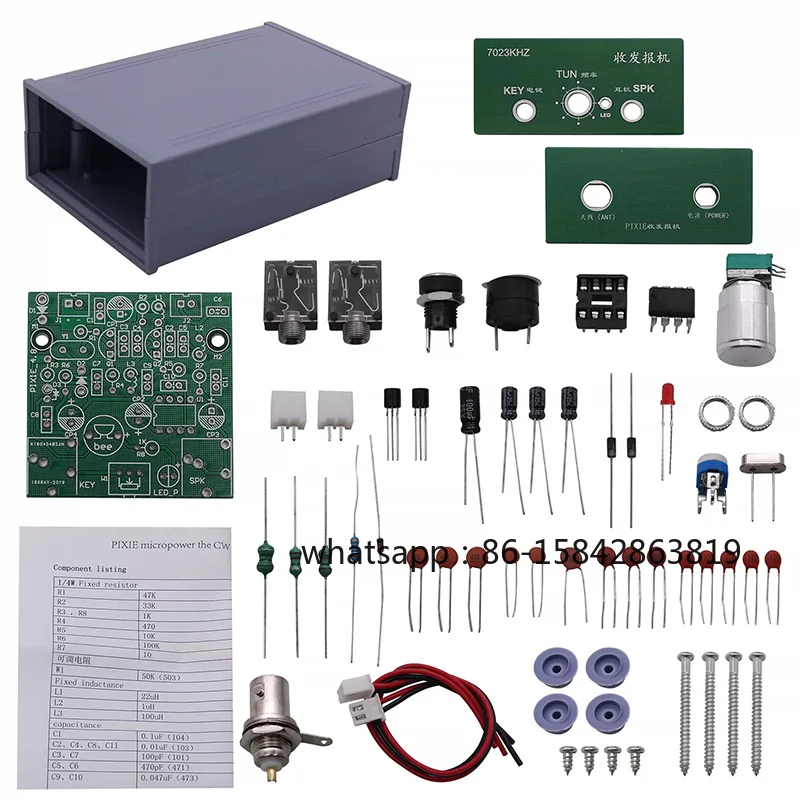 Complete Set Of  Shortwave Transceiver With Casing 7023KHZ Internship Equipment