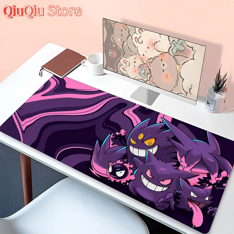 

XXL Purple Gengar Mousepad Laptop P- Gaming Accessories Mousepad PC Cute Anime Gamer Keyboard Rug Kawaii Desk Mat Carpet