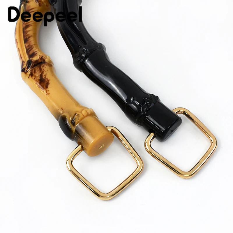 2/4Pcs Deepeel 10/12cm Faux Bamboo Handle Women Handbag Purse Frame Kiss Clasp Handmade Bags Replacement Handles DIY Accessories