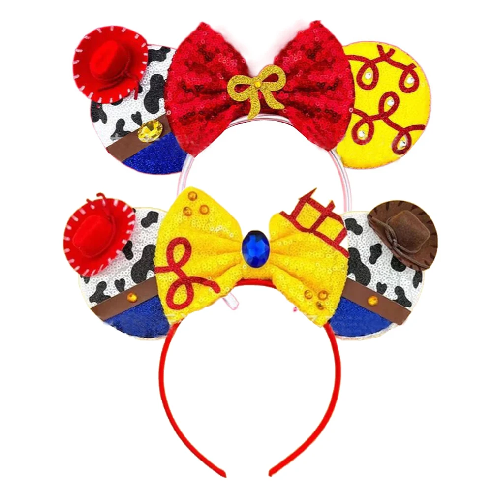 Mickey Mouse Ears Headbands Women Bows Hair Accessories Toy Story Headband for Girls Kids Buzz Lightyear Alien Headwear image 3